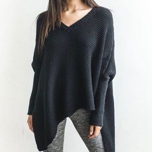 Joah Brown Layer Me pullover sweater OS Black